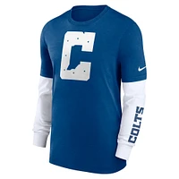 T-shirt à manches longues Nike Heather Royal Indianapolis Colts Fashion pour homme