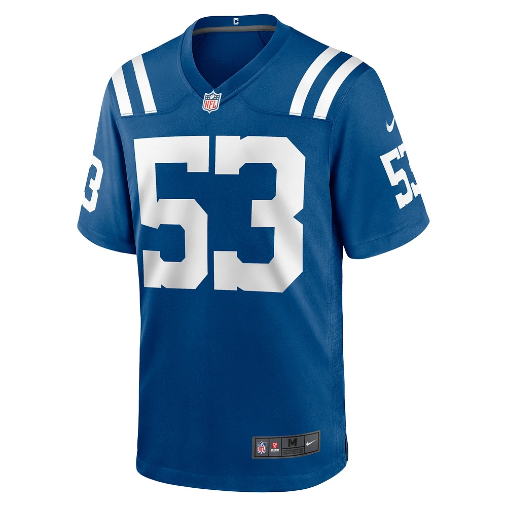 Maillot de match l'équipe Nike Isaiah Land Royal Indianapolis Colts pour homme