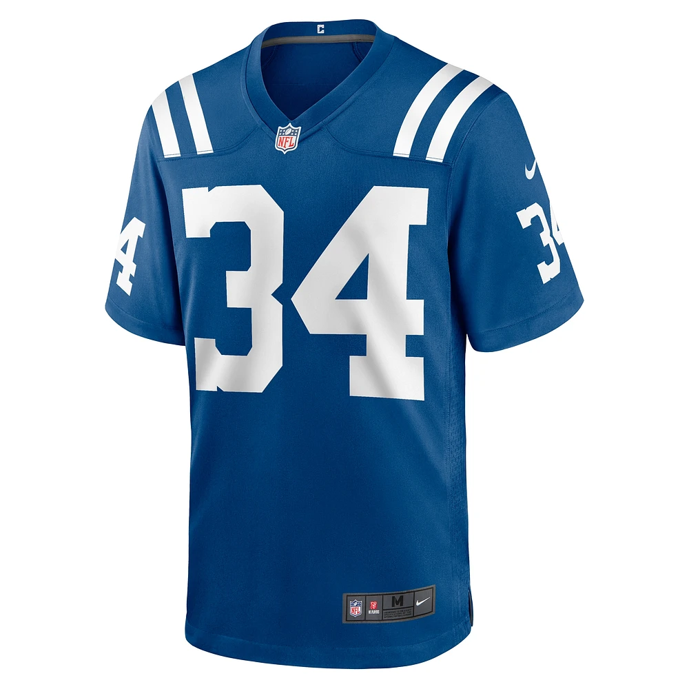 Men's Nike Jake Funk  Royal Indianapolis Colts Team Game Jersey