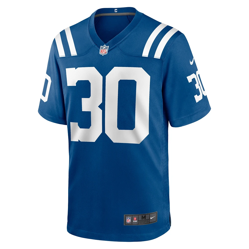 Maillot de match Nike Jaylin Simpson Royal Indianapolis Colts pour homme