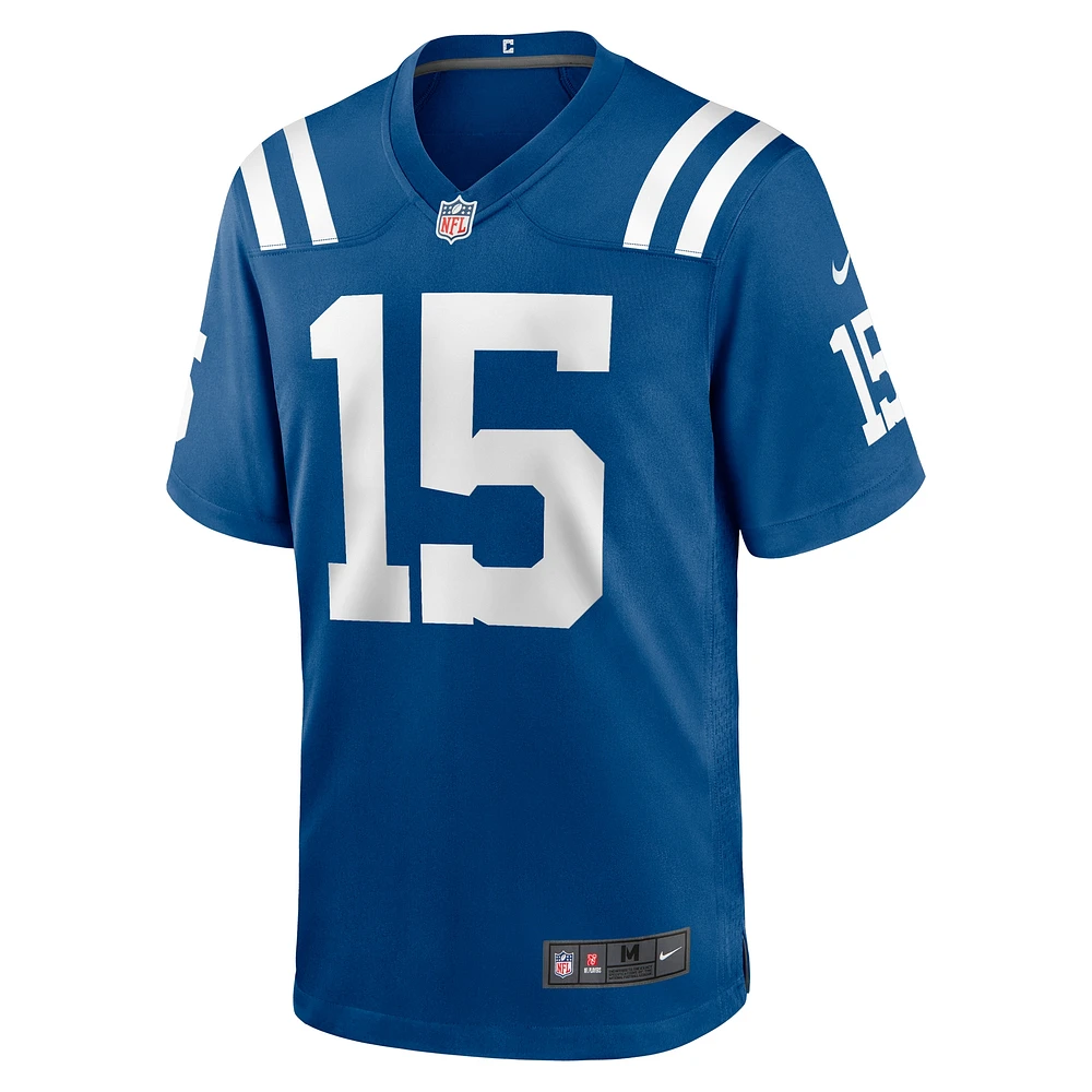 Maillot de match Nike Joe Flacco Royal Indianapolis Colts pour homme