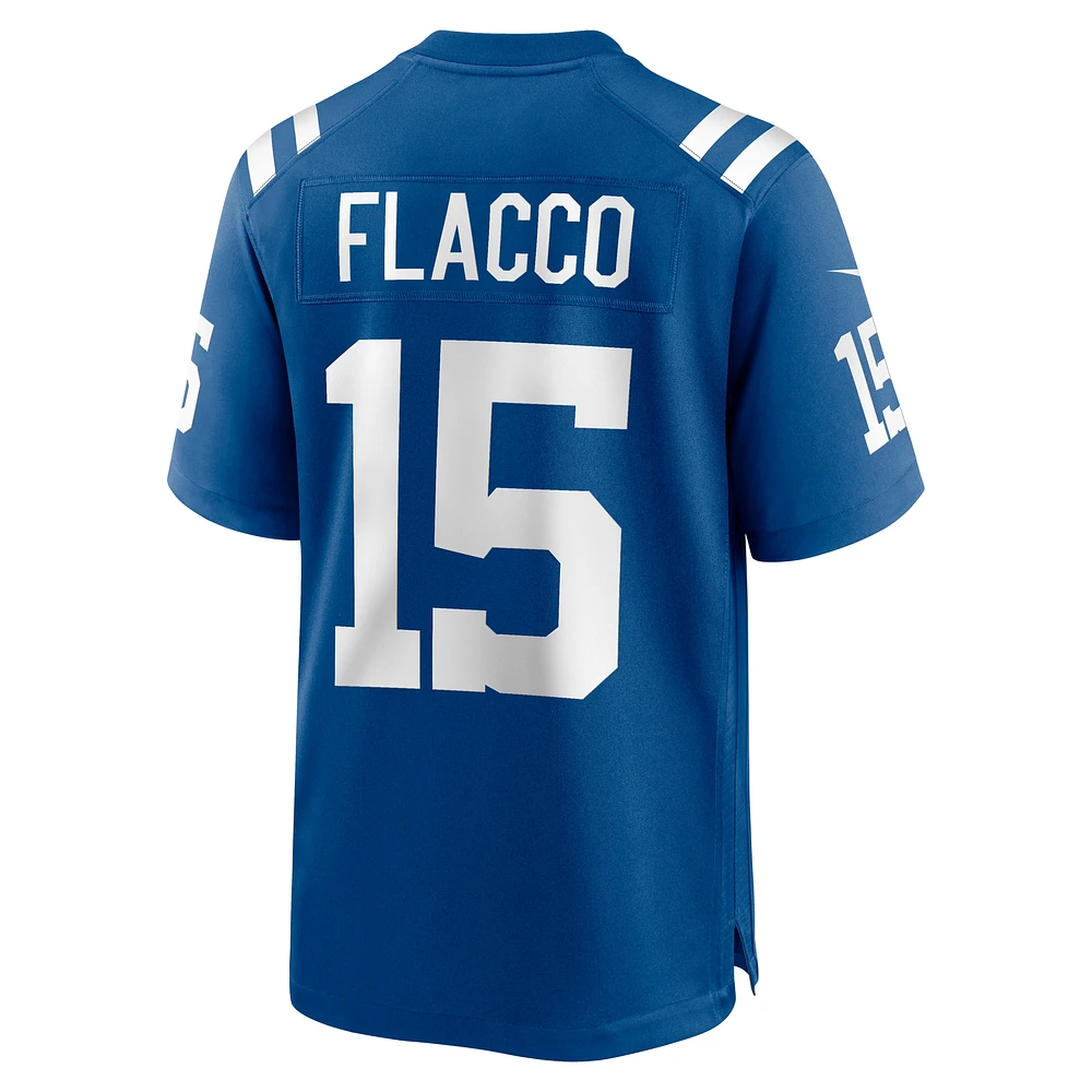 Maillot de match Nike Joe Flacco Royal Indianapolis Colts pour homme