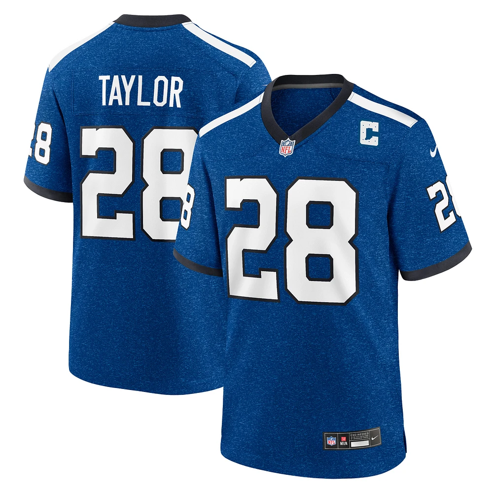 Maillot Nike Jonathan Taylor Royal Indianapolis Colts Indiana Nights Alternate Game pour homme