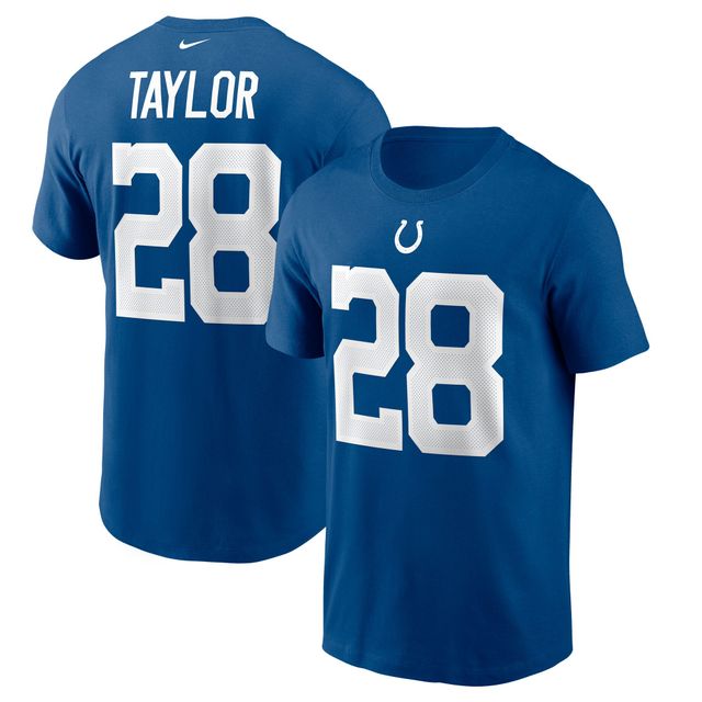 T-shirt avec nom et numéro de joueur Nike Jonathan Taylor Royal Indianapolis Colts pour homme