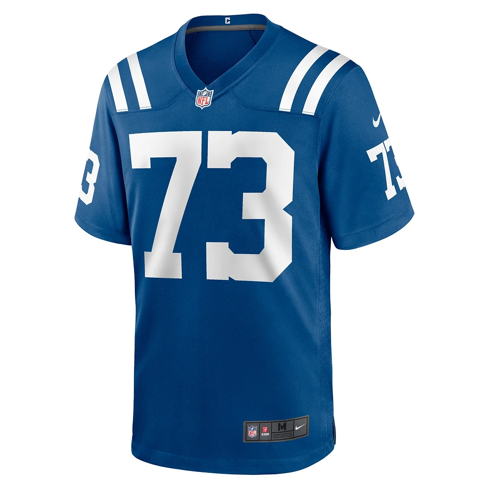 Maillot de match l'équipe Nike Josh Sills des Royal Indianapolis Colts pour homme