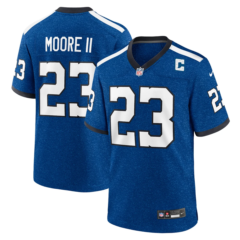 Maillot Nike Kenny Moore II Royal Indianapolis Colts Indiana Nights Alternate Game pour homme