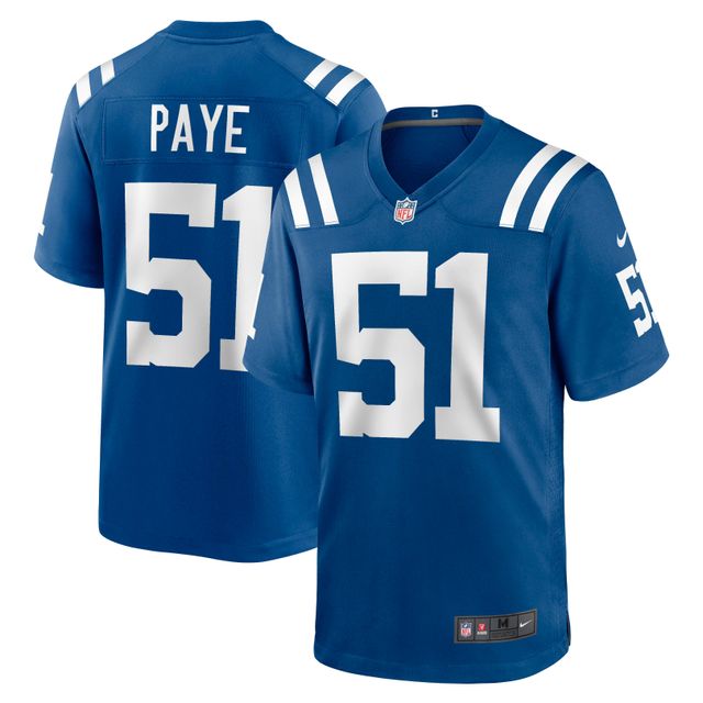 Maillot de match Nike Kwity Paye Royal Indianapolis Colts pour homme