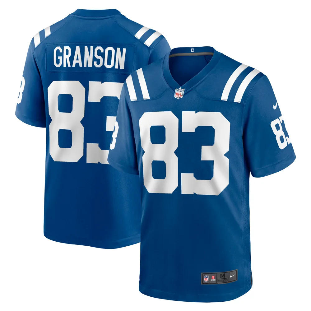 Maillot de match Nike Kylen Granson Royal Indianapolis Colts pour homme