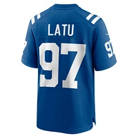 Maillot de jeu joueur Nike Laiatu Latu Royal Indianapolis Colts pour homme