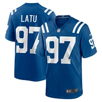 Maillot de jeu joueur Nike Laiatu Latu Royal Indianapolis Colts pour homme