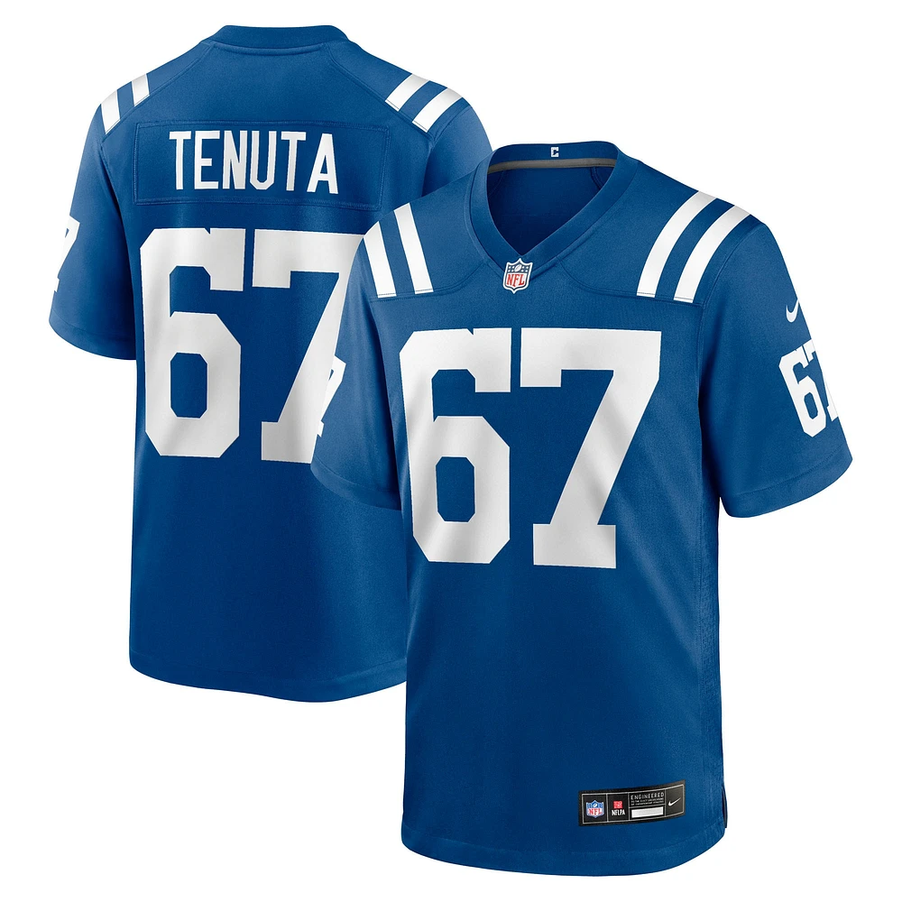 Men's Nike Luke Tenuta Royal Indianapolis Colts Team Game Jersey