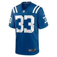 Maillot de match Nike Micah Abraham Royal Indianapolis Colts pour homme