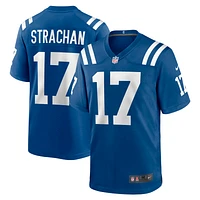 Maillot de match Nike Mike Strachan Royal Indianapolis Colts pour homme