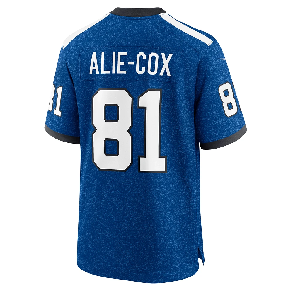 Maillot Mo Alie Cox Royal Indianapolis Colts Indiana Nights Alternate Game Nike pour Homme