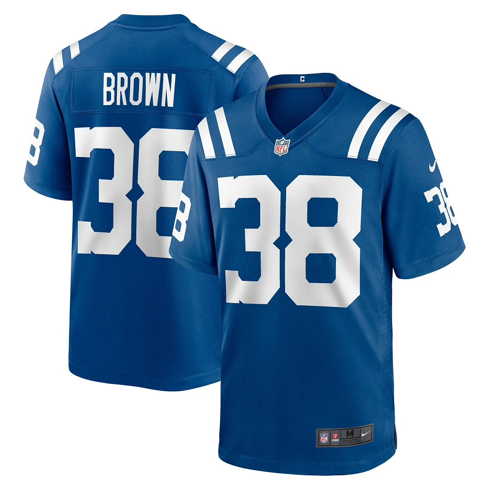 Maillot de joueur match Nike Pharaoh Brown Royal Indianapolis Colts pour hommes