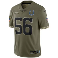 Men's Nike Quenton Nelson Olive Indianapolis Colts Salute To Service Limited Jersey