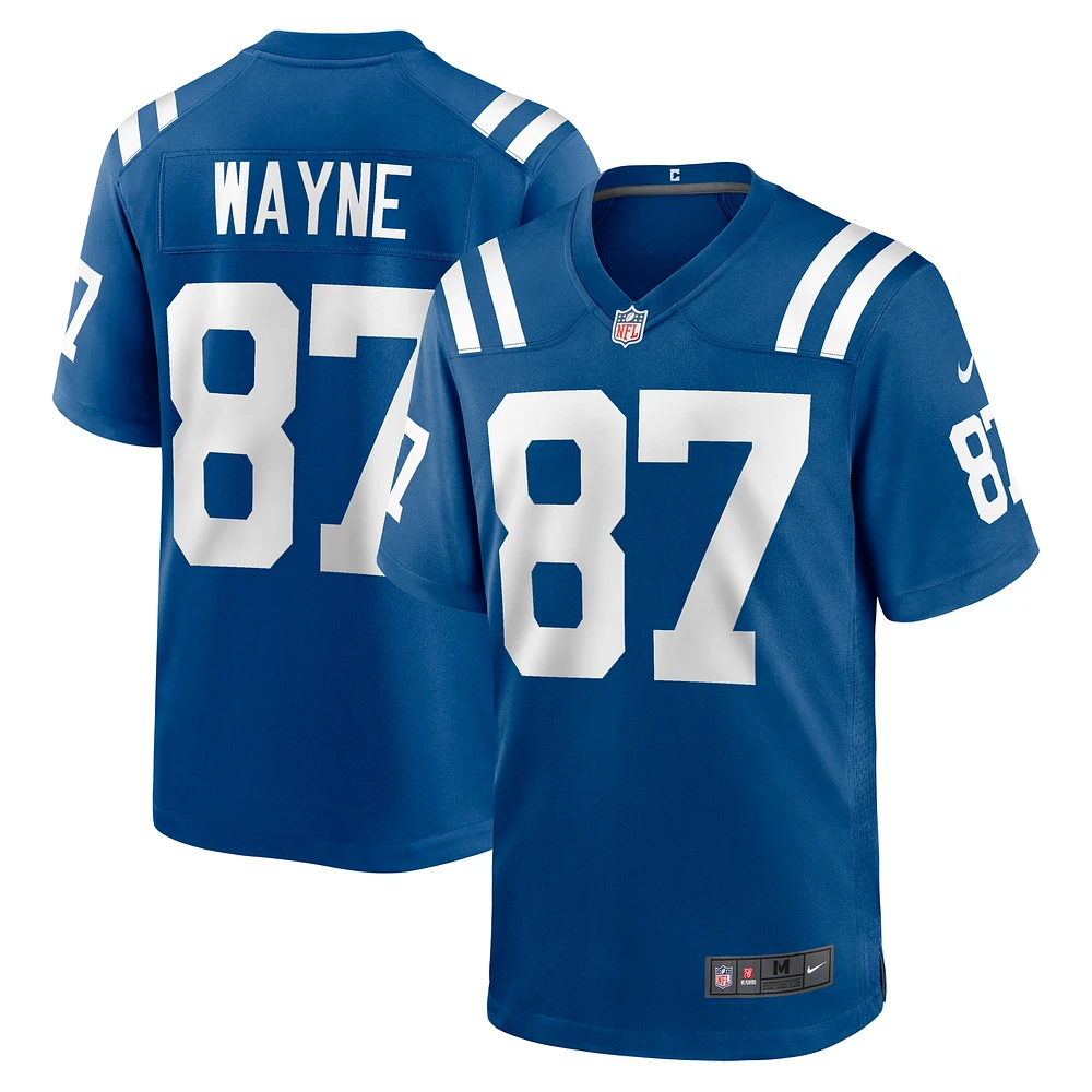 Nike Reggie Wayne Royal Indianapolis Colts Joueur à la retraite Maillot de match pour homme