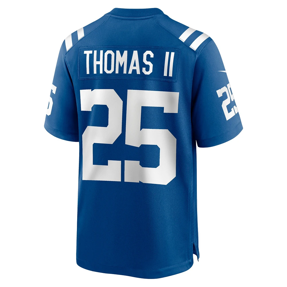 Maillot de joueur match Nike Rodney Thomas II Royal Indianapolis Colts pour homme