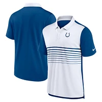 Polo de performance tendance Nike Royal/Blanc des Indianapolis Colts pour hommes