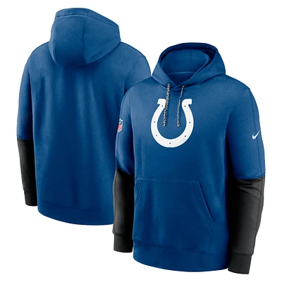 Men's Nike Royal Indianapolis Colts 2024 Sideline Club Pullover Hoodie