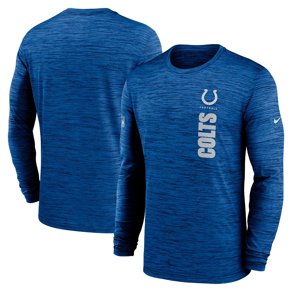 Men's Nike Royal Indianapolis Colts 2024 Sideline Velocity Performance Long Sleeve T-Shirt