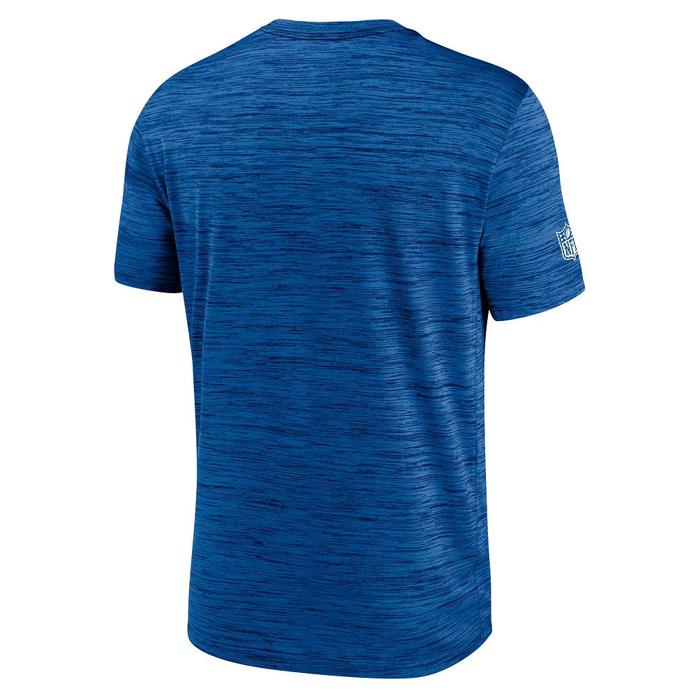 T-shirt Nike Royal Indianapolis Colts 2024 Sideline Velocity Performance pour homme