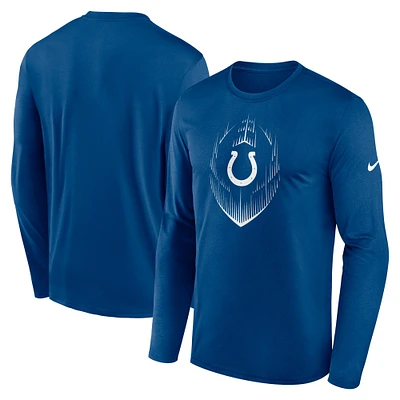 T-shirt à manches longues Nike Royal Indianapolis Colts Legend Icon pour homme