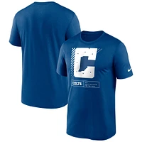 T-shirt Nike Royal Indianapolis Colts Legend Yard Lines Performance pour homme