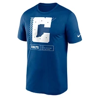 T-shirt Nike Royal Indianapolis Colts Legend Yard Lines Performance pour homme