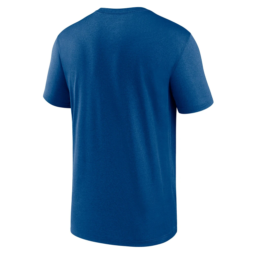 T-shirt Nike Royal Indianapolis Colts Legend Yard Lines Performance pour homme