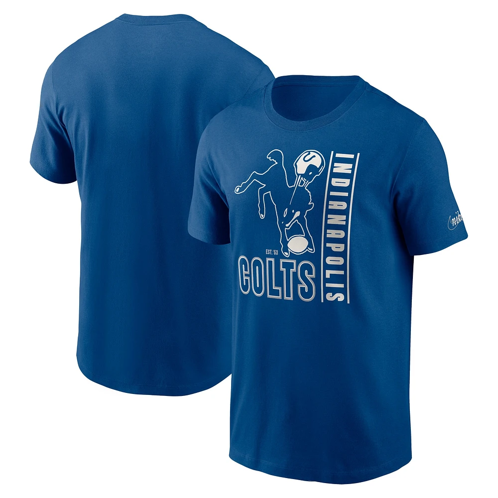 T-shirt essentiel Nike Royal Indianapolis Colts Lockup pour homme