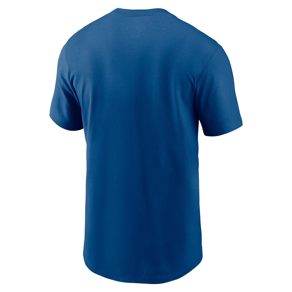 Men's Nike Royal Indianapolis Colts Primetime Wordmark Essential T-Shirt