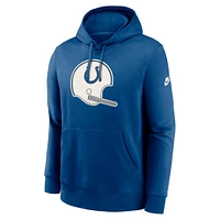 Sweat à capuche Nike Royal Indianapolis Colts Rewind Club Logo pour homme