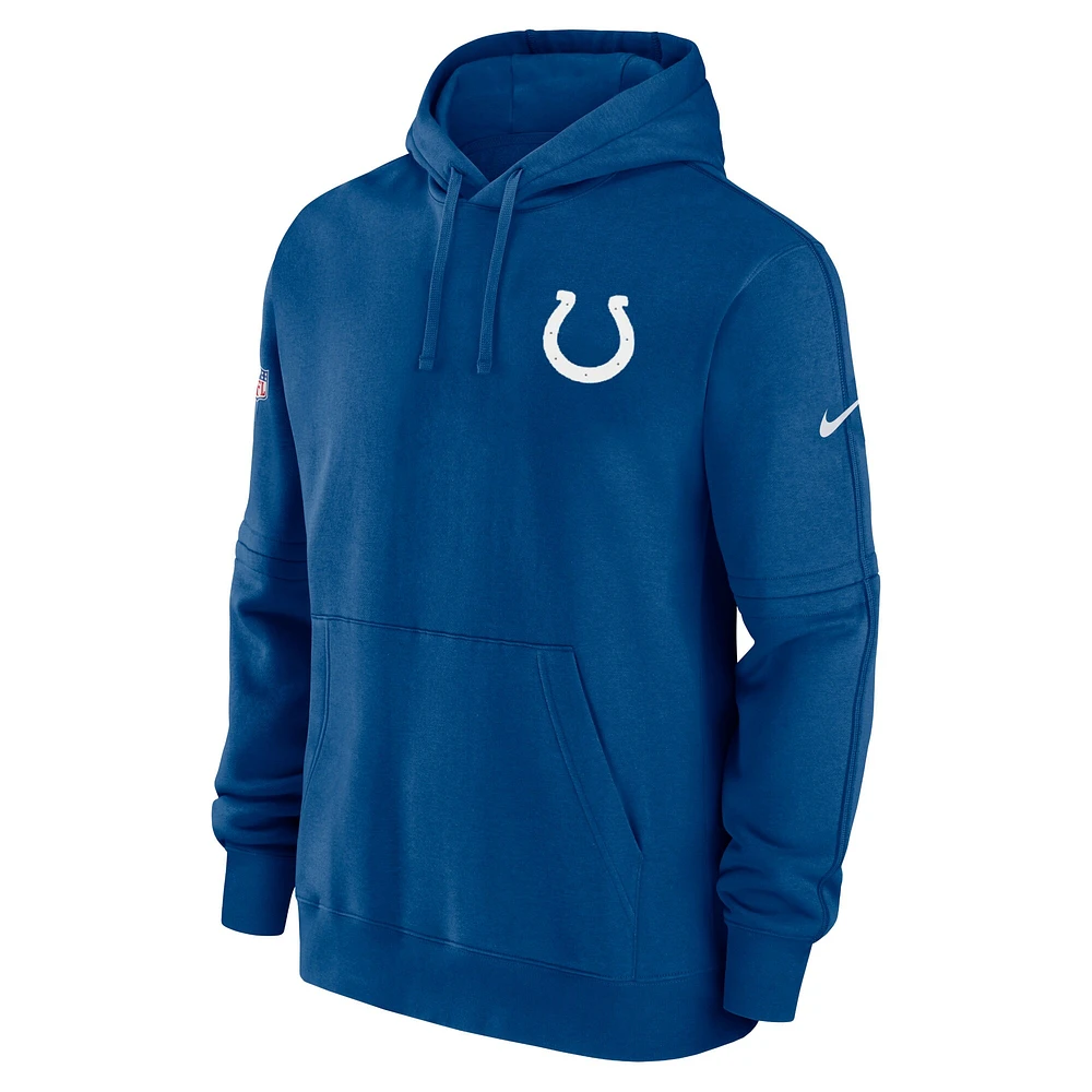 Men's Nike Royal Indianapolis Colts Sideline Club Fleece Pullover Hoodie