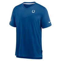 Men's Nike Royal Indianapolis Colts Sideline Coach Chevron Lock Up Logo V-Neck Performance T-Shirt