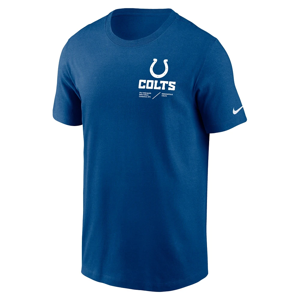 T-SHIRT À MANCHES COURTES NUT COLT BLEU POUR HOMMES NIKE INFOGRAPH LOCKUP TEAM TEE TEEMENSCR