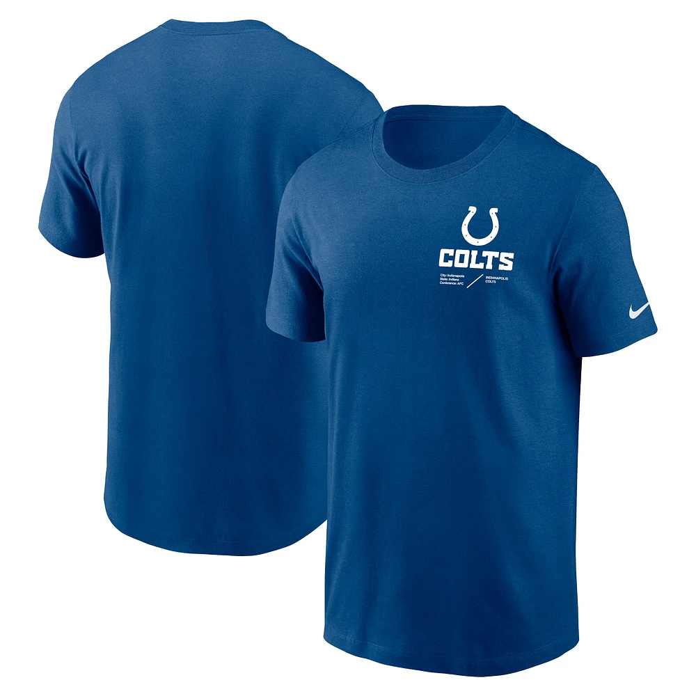 T-SHIRT À MANCHES COURTES NUT COLT BLEU POUR HOMMES NIKE INFOGRAPH LOCKUP TEAM TEE TEEMENSCR