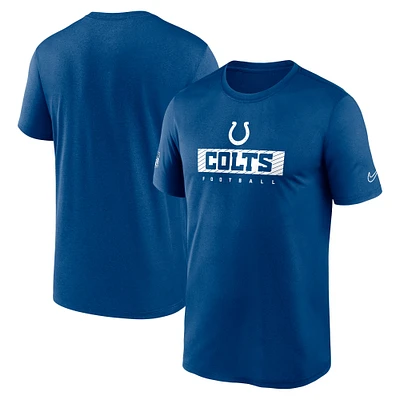 T-shirt Nike Royal Indianapolis Colts Sideline Legend Performance pour homme