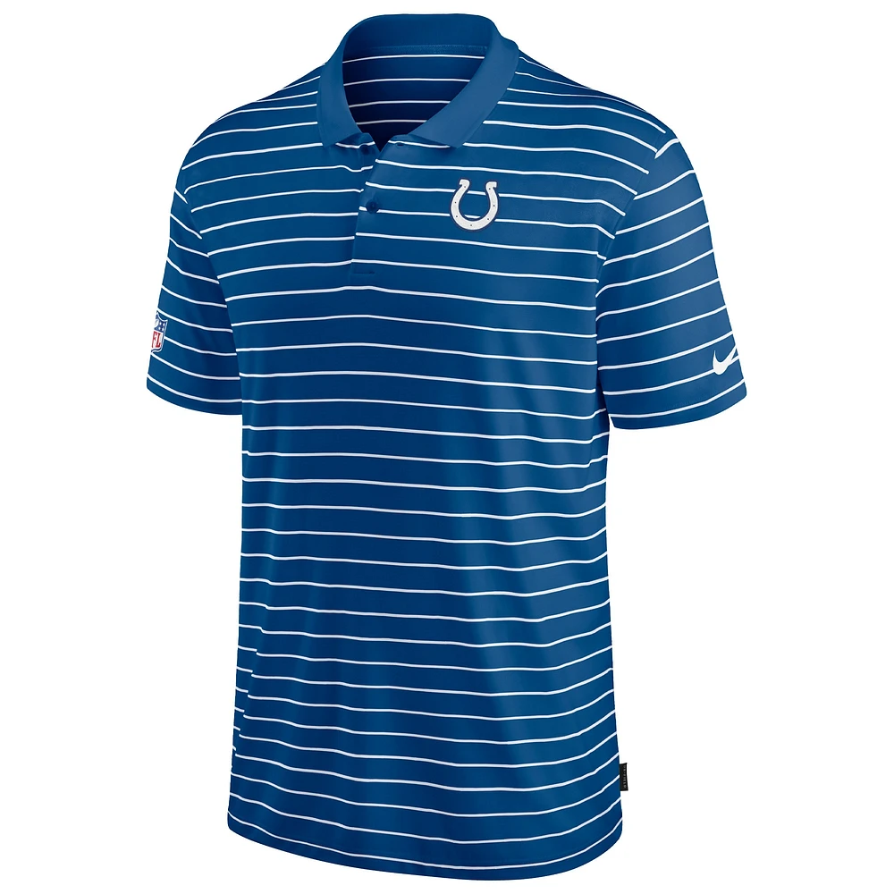 Polo Nike Royal Indianapolis Colts Sideline Lock Up Victory Performance pour homme