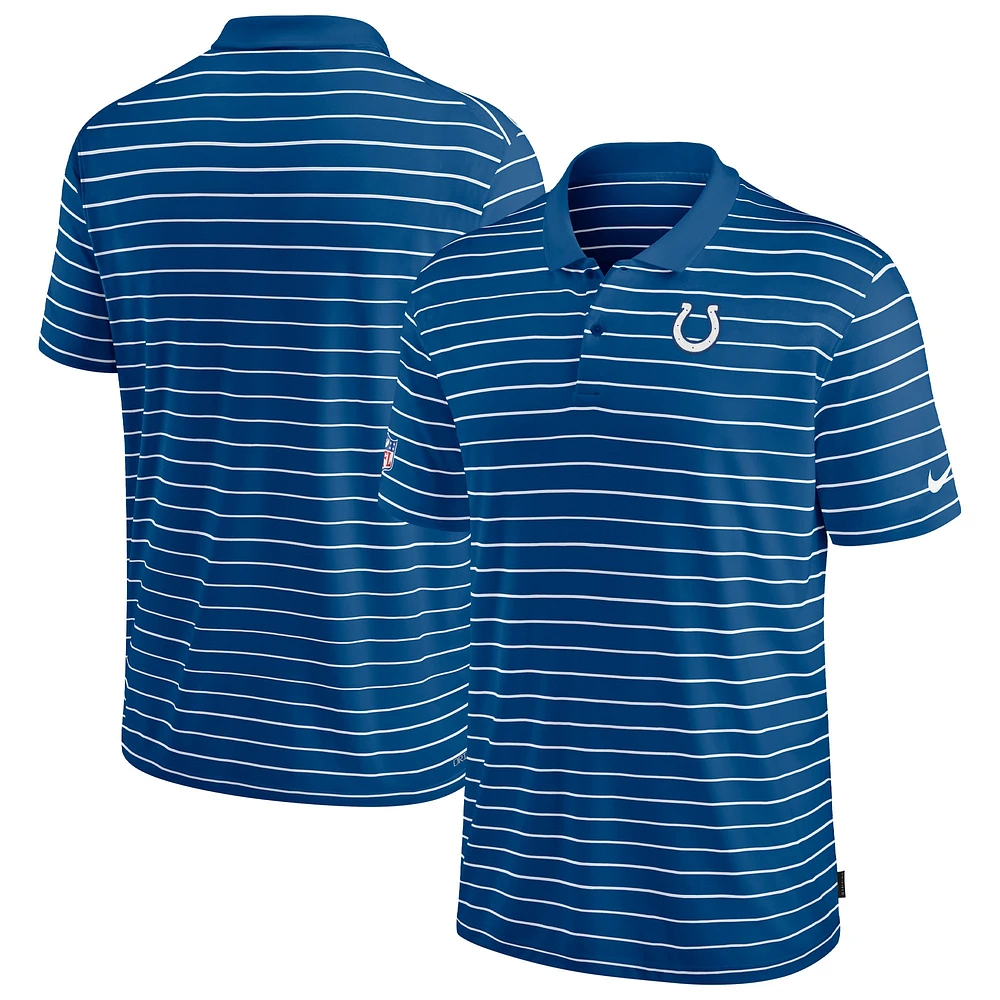 Polo Nike Royal Indianapolis Colts Sideline Lock Up Victory Performance pour homme