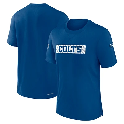 Men's Nike Royal Indianapolis Colts Sideline Player Performance T-Shirt