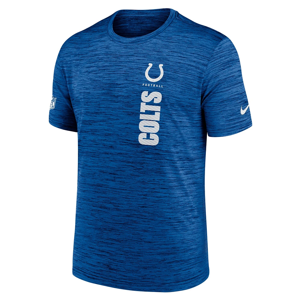 T-shirt Nike Royal Indianapolis Colts Sideline Velocity Performance pour homme