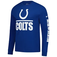 T-shirt à manches longues Nike Royal Indianapolis Colts Split Local pour homme
