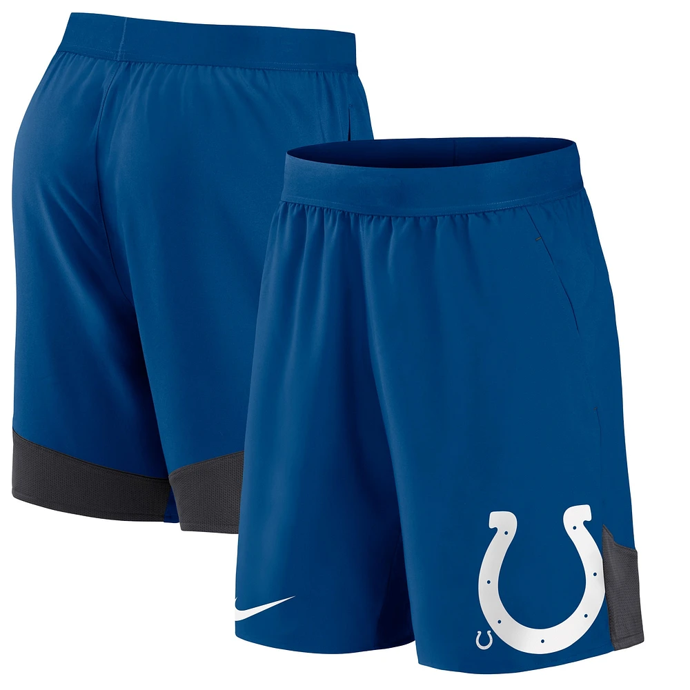 Short de performance extensible Nike Royal Indianapolis Colts pour Homme