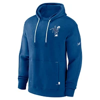 Sweat à capuche Nike Royal Indianapolis Colts Throwback avec logo superposé pour homme