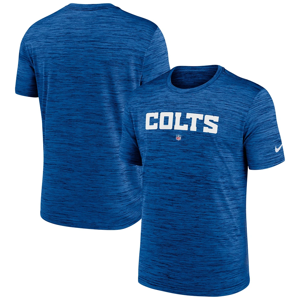 T-shirt de performance Nike Royal Indianapolis Colts Velocity pour homme