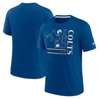 Men's Nike Royal Indianapolis Colts Wordmark Logo Tri-Blend T-Shirt