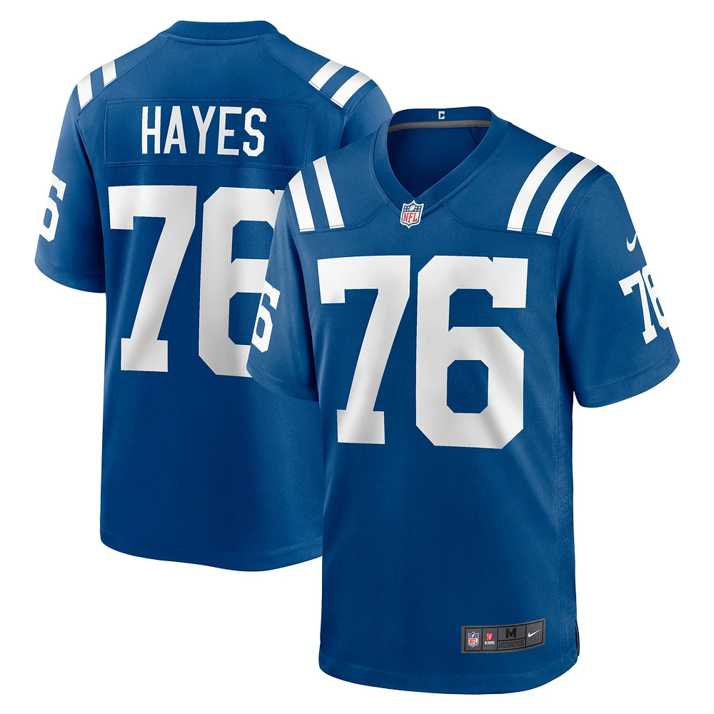 Maillot de match l'équipe Nike Ryan Hayes des Royal Indianapolis Colts pour homme