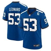 Maillot Nike Shaquille Leonard Royal Indianapolis Colts Indiana Nights Alternate Game pour homme