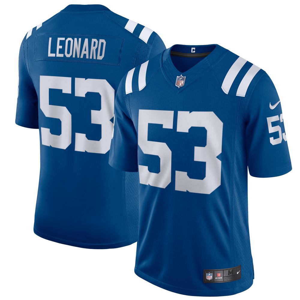 Men's Nike Shaquille Leonard Royal Indianapolis Colts Vapor Limited Jersey